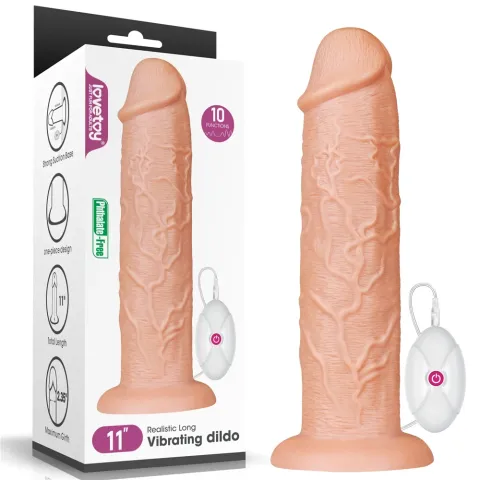 Реалістичний вібратор - King-Sized Realistic Long Vibrating Dildo 11