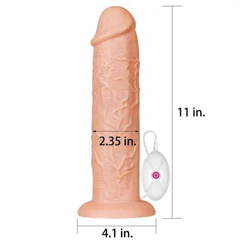 Реалістичний вібратор - King-Sized Realistic Long Vibrating Dildo 11
