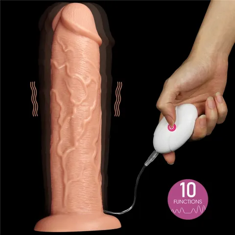 Реалістичний вібратор - King-Sized Realistic Long Vibrating Dildo 11