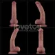 Реалистичный вибратор — Vibrating Dual Density Power Cock 9''