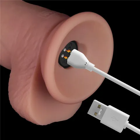 Реалістичний вібратор - Vibrating Sliding Skin ProII Dual Layer Silicone Dong 8.5