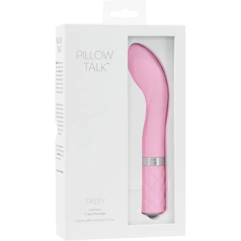 Роскошный вибратор Pillow Talk — Sassy Pink с кристаллом Сваровски для точки G, подарочная упаковка