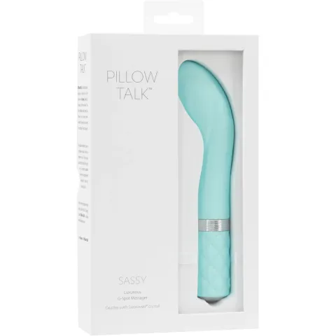 Розкішний вібратор Pillow Talk - Sassy Teal з кристалом Сваровські для точки G, подарункова упаковка