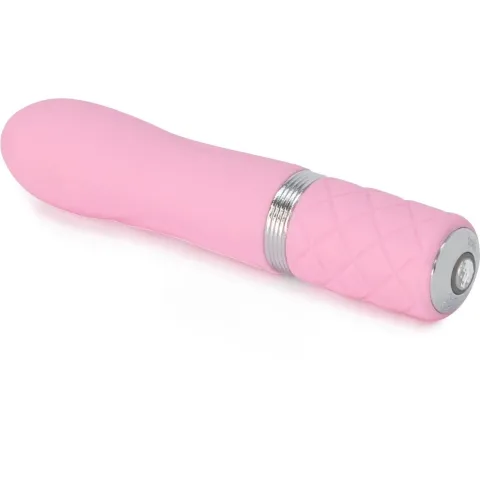 Розкішний вібратор PILLOW TALK - Flirty Pink з кристалом Swarovski, гнучка головка