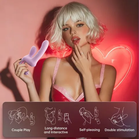 Смарт-пульсатор Magic Motion Magic Duet Purple, двойной, 10 режимов пульсации, 10 режимов вибрации