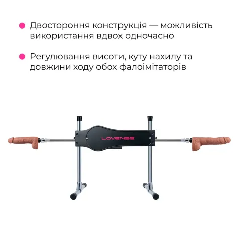 Умная секс-машина Lovense Sex Machine, два штока и фаллоимитаторы, подходит для веб-камеры