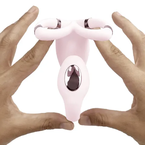 Смарт-вибратор для пар Adrien Lastic Venus + приложение, двойной, можно носить под одеждой, 10 режимов