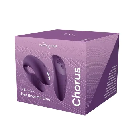 Смарт-вибратор для пар We-Vibe Chorus Purple, сенсорное управление вибрациями с помощью нажатия на пульт