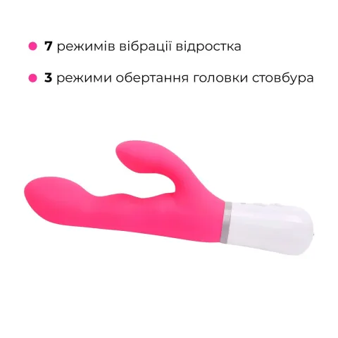 Смарт вібратор-кролик Lovense Nora з обертовим стовбуром