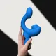 Смарт-вибратор Magic Motion Ponder Blue, двойная стимуляция, виброяйцо + язычок для клитора