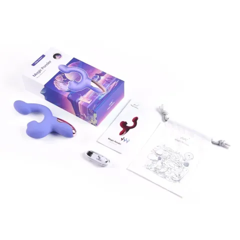 Смарт-вибратор Magic Motion Ponder Purple, двойная стимуляция, виброяйцо + язычок для клитора