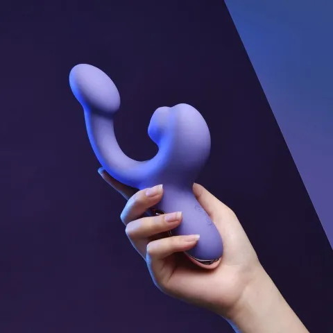 Смарт-вибратор Magic Motion Ponder Purple, двойная стимуляция, виброяйцо + язычок для клитора