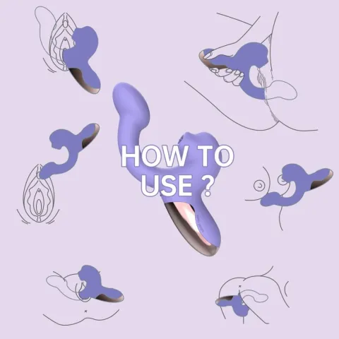 Смарт-вибратор Magic Motion Ponder Purple, двойная стимуляция, виброяйцо + язычок для клитора