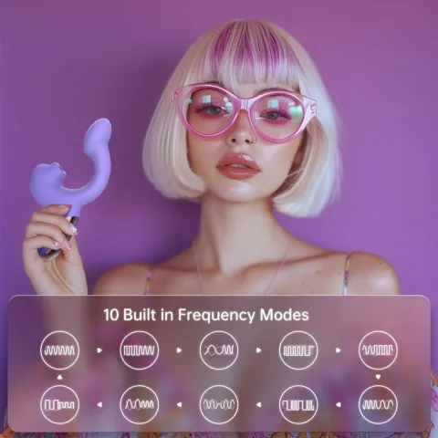 Смарт-вибратор Magic Motion Ponder Purple, двойная стимуляция, виброяйцо + язычок для клитора