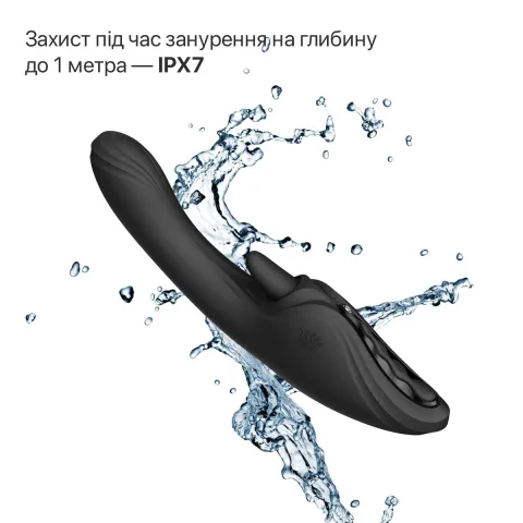 Смарт-вібратор Zalo Ares Obsidian Black, підігрів, 3 мотори, язичок для клітора, стимуляція точки G