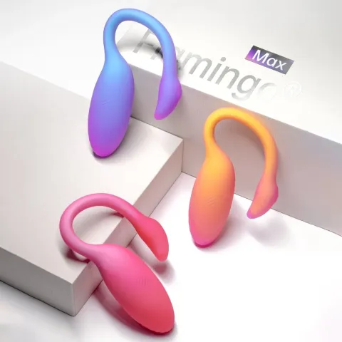 Смарт-вибратор Magic Motion Flamingo Max Blue 2 в 1: вибратор и тренажер Кегеля, 10 режимов