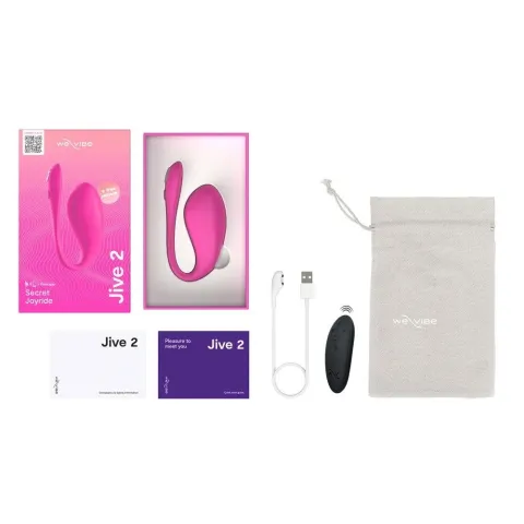 Смарт-вибратор We-Vibe Jive 2 Electric Pink, пульт ДУ, до 4 часов работы