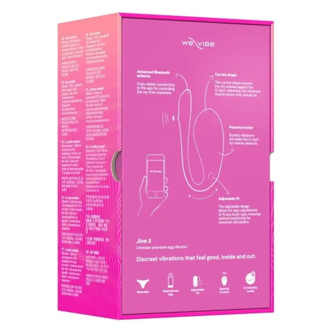 Смарт-вибратор We-Vibe Jive 2 Electric Pink, пульт ДУ, до 4 часов работы