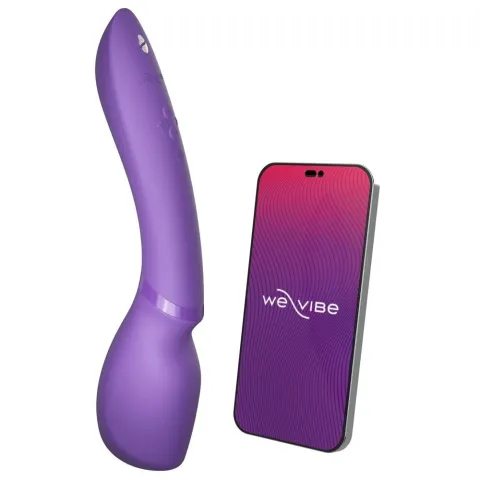 Смарт-вібромасажер We-Vibe Wand 2 Purple, дуже потужний, функція Smart Silence