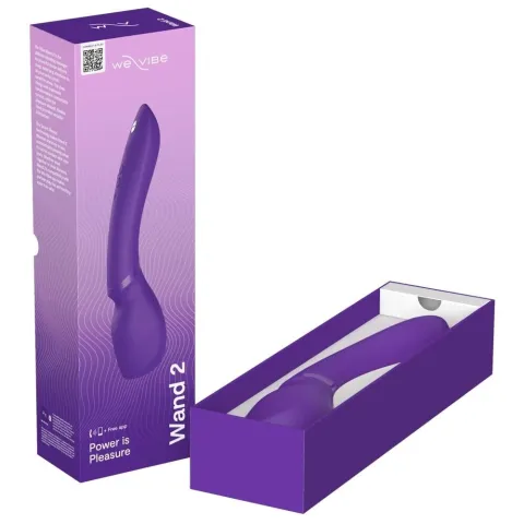 Смарт-вібромасажер We-Vibe Wand 2 Purple, дуже потужний, функція Smart Silence