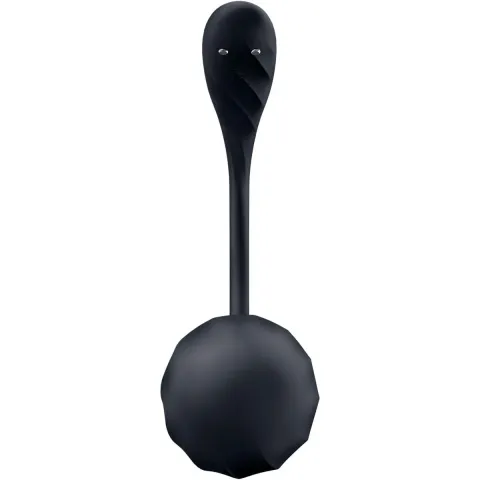 Смарт-віброяйце Satisfyer Ribbed Petal Connect App Black, керування зі смартфона, пульт ДК