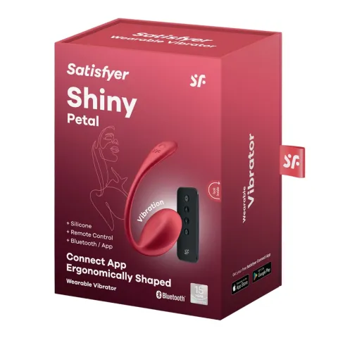 Віброяйце - Satisfyer Shiny Petal, червоне