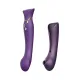 Смарт-вибратор 3 в 1 Zalo — Queen Set Twilight Purple, пульсирующая жемчужина и вакуум, кристалл Swarovski