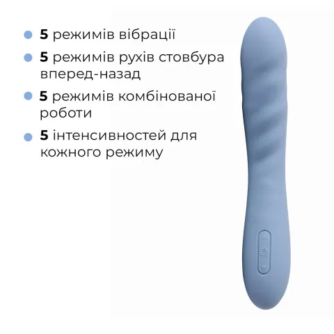 Смарт-вибратор с пульсацией Svakom Ava Neo Cornflower Blue, 15 режимов работы, водонепроницаемый