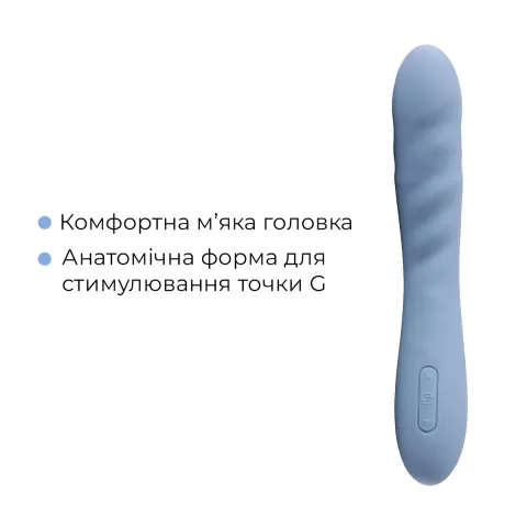 Смарт-вибратор с пульсацией Svakom Ava Neo Cornflower Blue, 15 режимов работы, водонепроницаемый