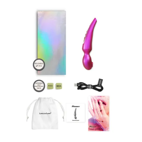Стимулятор для клитора Love To Love Pleaser Iridescent Berry, эффект постукивания, 5 режимов