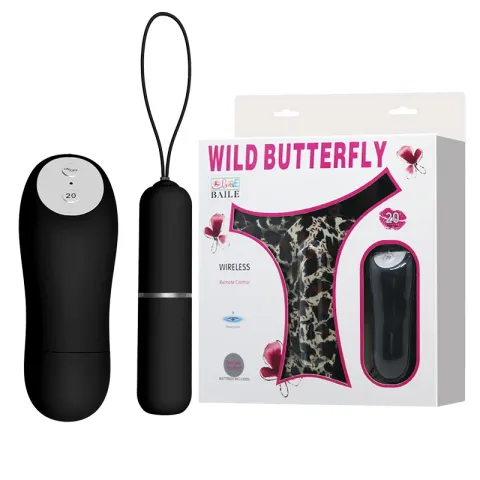 Трусики с вибратором — Wild Butterfly Black