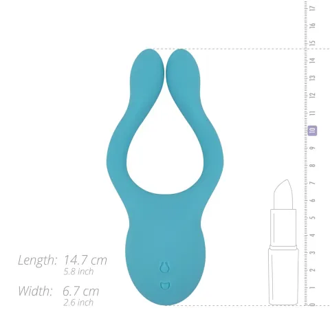Універсальний вібратор для пар Cala Azul – Dani Couples Toy, 10 режимів