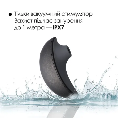 Вакуумный клиторальный смарт-стимулятор Svakom Pulse Galaxie Midnight Black, проектор звёздного неба