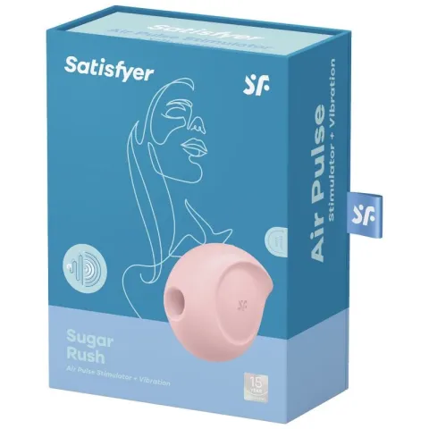 Вакуумный стимулятор клитора с вибрацией Satisfyer Sugar Rush Rose