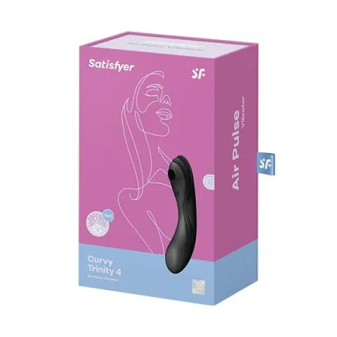 Вакуумный стимулятор с вибрацией Satisfyer Curvy Trinity 4 Black