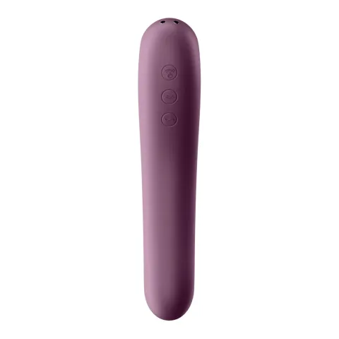 Вакуумний кліторальний вібратор - Satisfyer Dual Kiss Wine Red