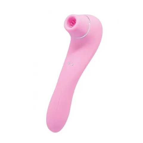 Вакуумный стимулятор с вибрацией Wooomy Smoooch Pink Clitoral Suction & Vibration, 10 × 2 режима