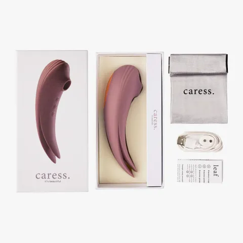 Вакуумний вібратор - Caress Leaf, фіолетовий