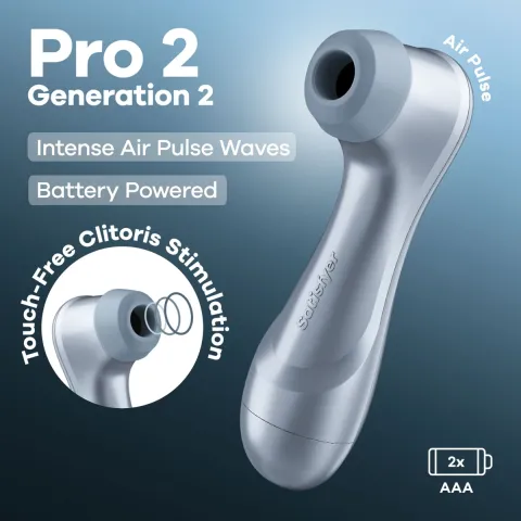 Вакуумний кліторальний стимулятор Satisfyer Pro 2 Generation 2 Battery Series Light Blue