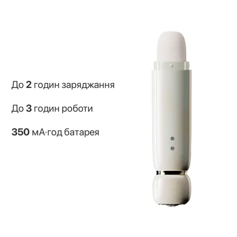 Вакуумний кліторальний стимулятор Zalo Lia Floral White, 3 насадки, 3 режими, різна інтенсивність