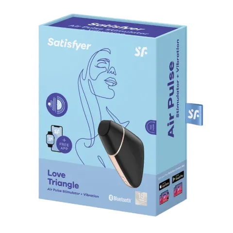 Вакуумний кліторальний вібратор - Satisfyer Love Triangle Black (App)
