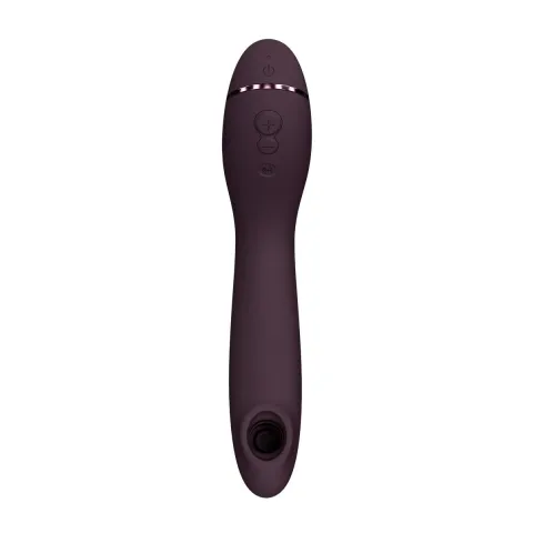 Вакуумный стимулятор для точки G и клитора с вибрацией Womanizer OG Aubergine, 12 уровней, 3 режима