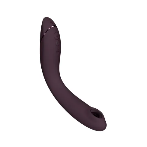 Вакуумный стимулятор для точки G и клитора с вибрацией Womanizer OG Aubergine, 12 уровней, 3 режима