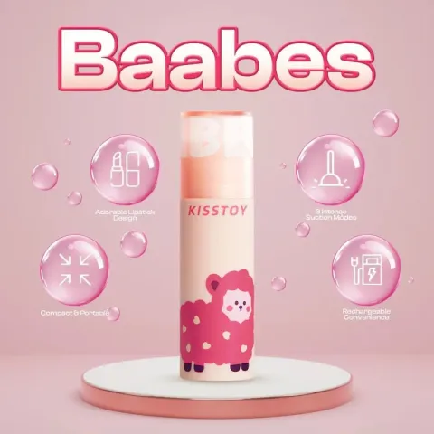 Вакуумный стимулятор KISSTOY Baabes, миниатюрный, 3 уровня вакуумной интенсивности
