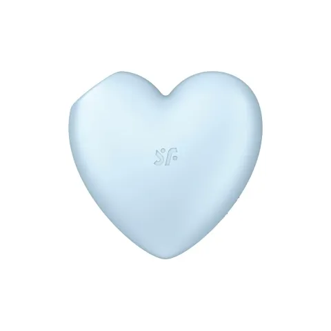 Вакуумный стимулятор в форме сердца с вибрацией Satisfyer Cutie Heart Blue