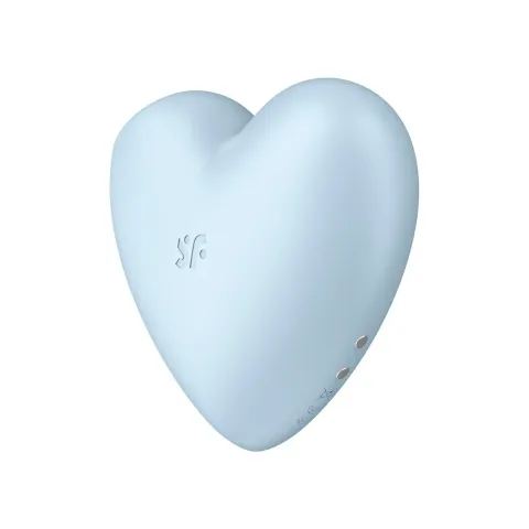 Вакуумный стимулятор в форме сердца с вибрацией Satisfyer Cutie Heart Blue