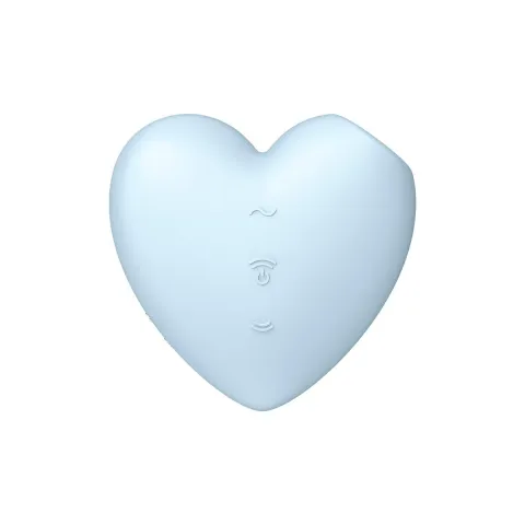 Вакуумный стимулятор в форме сердца с вибрацией Satisfyer Cutie Heart Blue