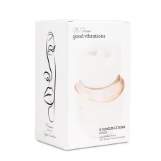 Вакуумний стимулятор з язичком - Dual Mode Licking & Suction Vibrator White