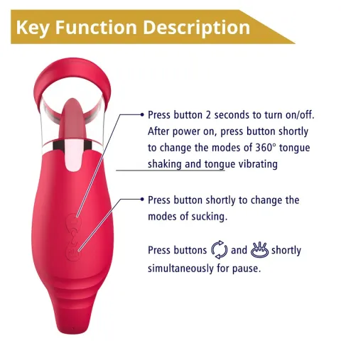 Вакуумный стимулятор с язычком — Licking Tongue Suction Vibrator Erospace Sweet Play A18