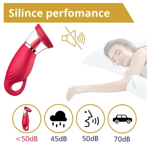 Вакуумный стимулятор с язычком — Licking Tongue Suction Vibrator Erospace Sweet Play A18